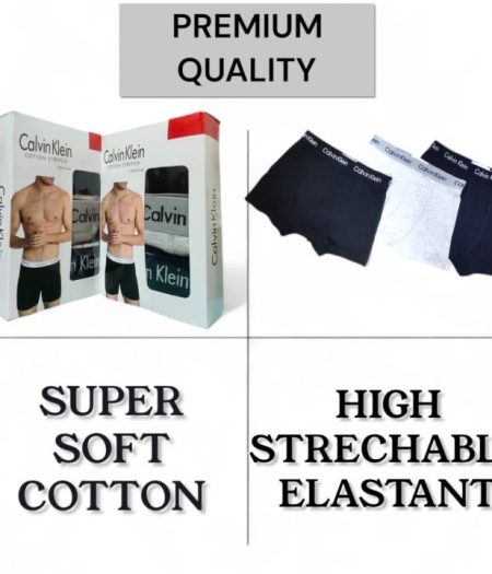 Calvin Klein Premium Quality Boxer/Underwear Cotton Stretch Classic Fit  3 Pc Pack