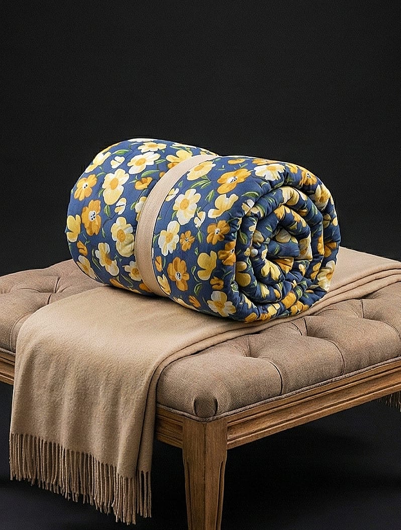 Midnight Bloom Soft Cotton Comforter